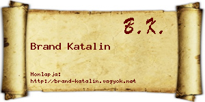 Brand Katalin névjegykártya